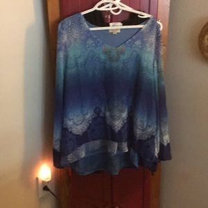 Multicolored flows blouse